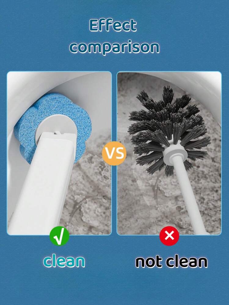 一套一次性马桶清洁刷，浴室清洁系统。采用可替换刷头设计，使用更卫生，包含3个香味可替换刷头。此马桶清洁系统配有收纳盒，刷头可溶解。 - 彩色 - 查看 3