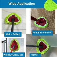 Spin Mop Heads Replacements Compatible With Ocedar Easywring 1 System 6 Pack Microfiber Chenille Mops Pad Refill O Cedar Floor Clean, Washable DryWet Use Dust Mops - 綠色 - 查看 7
