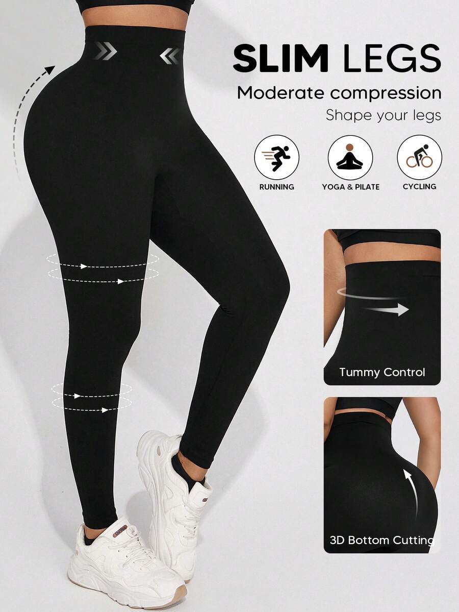 1Pc Women's Black High-Waisted Bottoms Waist Cinching Belly Lifting Buttocks Ladies Shapewear Underwear Suitable For Bottoming External Use - 黑色 - 查看 1