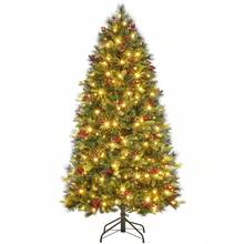 Árbol de Navidad de 6 pies, árbol de lápiz Artificial de Prelit, fácil de Montar, decoración de Navidad para el hogar, Fiesta, Oficina, Centro Comercial, día Festivo - 6 pies - Ver 6