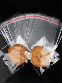 100 Pieces Of Self-Sealing Bags – Transparent, Thickened, And Resealable Plastic Bags. These Bags Are Also Suitable As Self-Sticking Gift Bags Or Transparent Snack Bags, Ideal For Holding Snacks, Accessories, Decorative Items, Christmas Candy, And Other Gifts.