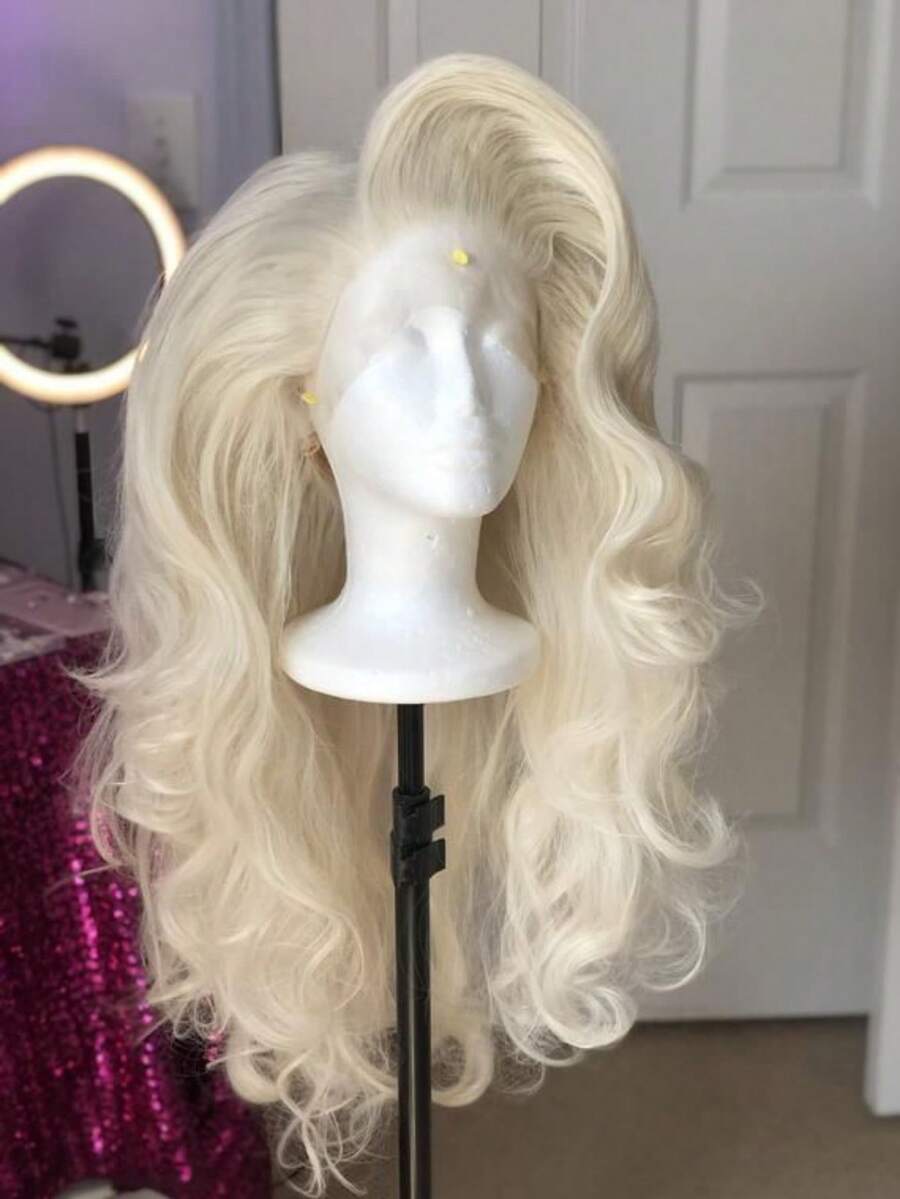 Platinum Blonde 200 Density Water Wave Wig Human Hair 13x4 HD Transparent Body Wave Lace Front Wigs Human Hair  Pre Plucked With Baby Hair Brazilian Remy White Colored Lace Closure Wigs For Women Natural Looking - 60 - 查看 1