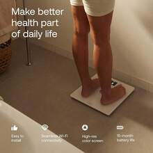 WITHINGS Body - Báscula precisa para peso corporal y porcentaje de grasa, composición corporal Wi-Fi y, báscula de peso para bebé, báscula inteligente compatible con, - blanco - Ver 4