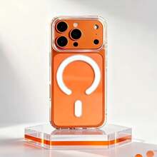Luxury Magnetic Wireless Charge Clear Phone Case for  17 Air 16 15 14 Plus 13 12 11 Pro Max Mini Shockproof Hard Acrylic Protective Cover - Estilo 1 (1 pieza) - Ver 6