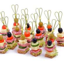 10-100pcs Bamboo Skewers, Fruit Picks, Candy Sticks. Appetizers, Cakes, Desserts, Suitable For Birthday, Wedding, Family, Restaurant, Party, Bar, Picnic, Graduation. Tableware Accessories, Christmas - Multicolor - View 8