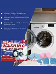 Tabletas de limpieza potentes para lavadora - Limpieza profunda del tambor interior y la tina de lavado, compatibles con lavadoras de carga frontal, superior y de alta eficiencia. Elimina los residuos que causan olores, el pelo de mascotas y la acumulación de agua dura. Apto para sistemas sépticos.
