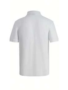 3-Piece Set, New Men's Cotton POLO Shirt, Men's Short-Sleeved Top, Solid Color POLO Formal Wear, High Quality, Skin-Friendly And Comfortable - Đen + xám nhạt + trắng - Xem 7