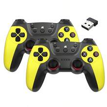 Wireless Gamepad Gaming Controller For Mobile Android Smartphone PC TV Box, 2.4G Dual Players Joystick Game Pad Remote Mando Wireless Gamepad For Android USB Double Controllers