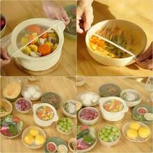 1500pcs Extra Large Plastic Wrap Covers - Stretchable & Reusable Elastic Food Covers For Bowls Elastic Plate Covers For Kitchen Food Saver Bag - 彩色 - 查看 10