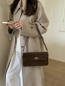 2025 New Vintage Elegant Mara Leather Matte Shoulder Bag, Niche Design Small Square Underarm Bag