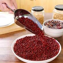 Stainless Steel Ice Scoop Round Bottom Bar Ice Flour Metal Utility Scoop With Finger Groove Handle For Multi-Purpose Use (8-Inch), Christmas Party Supplies, Family Dinner - Silver - View 6