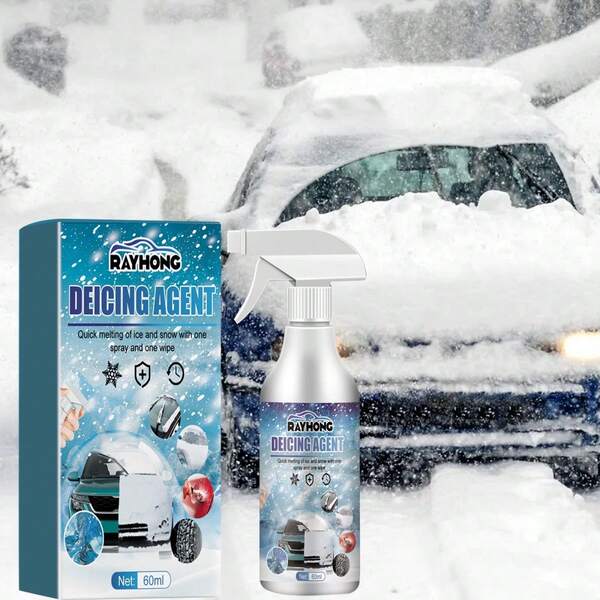 rayhong Rayhong Deicer - Automotive Windshield & Window Fast-Acting Strong Deicing & Defrosting Cleaner, Highly Effective & Deicer, Rapid Ice Melting & Long-Lasting Anti-Freeze