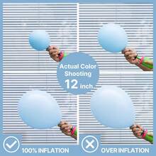 Globos azul pastel de 5/10/12/18 pulgadas, globos de látex gruesos de color azul claro pastel, cielo aqua, para decoración de graduación, baby shower, bautizo, revelación de género, bodas, Pascua, cumpleaños, despedida de soltera - Celeste - Ver 10