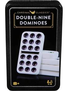 Games, Domino Doble Nueve Cardinal Classics en Caja metálica, Juego clásico para niños y Adultos a Partir de 8 años - 1 - Ver 9