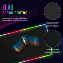 Large RGB Gaming Mouse Pad -15 Light Modes Touch Control Extended Soft Computer Keyboard Mat Non-Slip Rubber Base For Gamer Esports Pros 315X118