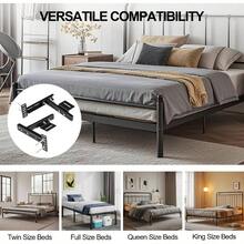 2 PCS Adjustable Headboards Bed Base, Universal Metal Headboard Brackets Kit Mounting Bed Frame And Wall, Black Adjustable Headboard Bracket Compatible With Most Beds - màu đen - Xem 7