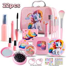Kids Pretend Makeup Set (, Not For Real Use) Roleplay Vanity Cosmetic Bag Makeup Kit Princess Makeup Handbag Gift Box Set, Birthday, Holiday, Christmas, New Year Gift - Shape - View 16