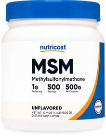 Nutricost Pure MSM Powder 500 Grams (Methylsulfonylmethane) | MSM, Pure Powder, Non-GMO, Lab Tested, Premium Quality - Others - View 1