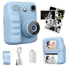 Thermal Print Camera - Ideal For Christmas & Birthday Gifts, Rechargeable Lithium Battery, USB Charging, Perfect For Pets And Holiday Memories, Holiday Photo Gift|Pet Photography|USB Rechargeable Camera.Halloween, Christmas, Thanksgiving Day