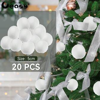 20 Pack Snow Balls Funny Snowballs For Kids Indoor Snow Fight Fake Snow Ball Soft And Realistic For Winter Games Christmas Decoration