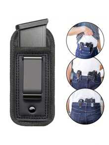 1个战术尼龙单弹匣套，带夹子的弹匣保护套，隐蔽携带，适用于9毫米弹匣 - 彩色 - 查看 1