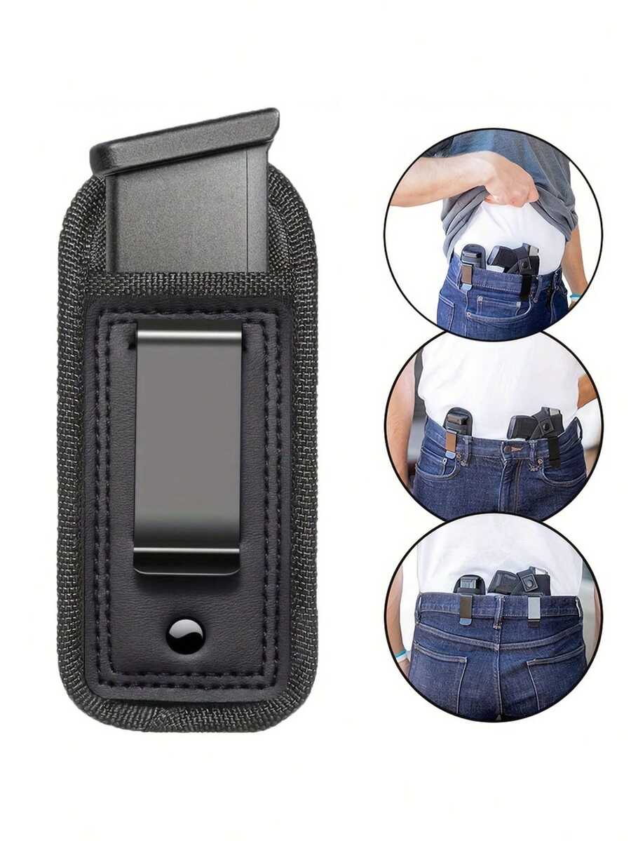 1个战术尼龙单弹匣套，带夹子的弹匣保护套，隐蔽携带，适用于9毫米弹匣 - 彩色 - 查看 1