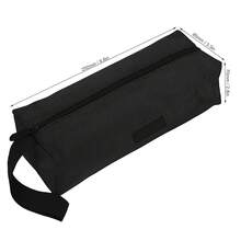 Pissente Bolsa de Herramientas Pequeña con Cremallera, Kit de Herramientas Portátil para Electricista, Impermeable Gruesa (Verde) - Negro - Ver 4