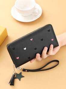 1/2/3pcs Women Small Wallet Ladies Mini Tassel Wallet Cute Girl Short Zipper Lovely Pu Leather Coin Purse Female Hand Wallet Purse For Women Wallet Mini Wa