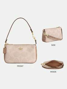 Coach Nolita 19 Shoulder Bags For Women Purses And Bags Small Handbag Clutch Bag Mahjong Wallet Bag - Tan - View 6