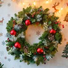 Weihnachtskränze Dekorationen, Schleifen Dekor Kränze, Feiertags-Dekorative Kränze, Innen Weihnachtsdekoration, Thanksgiving Dekoration, Außen Weihnachtsdekoration, Große Weihnachtskränze, Saisonale Dekorationen, Feiertags-Dekorationen, Herbst/Winter Stil, Geeignet für Innen-/Außendekoration, für Kamin, Wandakzente und Weihnachtsdekorationen Zuhause Weihnachtsdekoration Raumdekoration