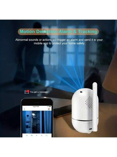 HD Night Vision Indoor Camera, Pet Security 360 Degree Home Wireless Dog/Cat Camera 2.4 GHz WiFi, Slimme Phone Application, Built In Outdoor Baby Monitor, Audio Video Recording Function. view 9