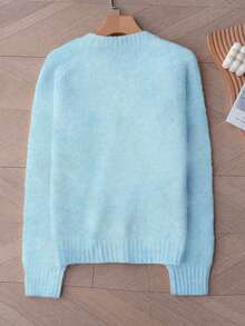 Women's Mohair Sweater - French Raglan Sleeve, Relaxed Fit, Soft & Comfortable, Suitable For Autumn/Winter, Great Christmas/Birthday Gift