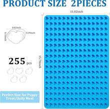 2Pcs Mini Heart Silicone Mold For Dog Treats, 255-Cavity Semi Sphere Guy Candy Molds For Ganache Jelly Caramels Cookies,24533506 - 芥末黃 - 查看 2