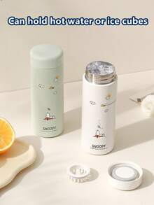 1pc 350ML Snoopy Cup, Compact Insulated Cute Water Bottle, Portable Pocket Cup, Unisex Stainless Steel Minimalist High-Quality Cup - Multicolor - View 9