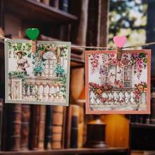 have a good day 1 卷 78.74 英寸（200 厘米）栏杆、栅栏、藤蔓和花卉主题贴纸卷切割装饰笔记本美学剪贴簿手工制作手账艺术日记 DIY 拼贴卡片材料 PET 胶带办公和学校用品 - 彩色 - 查看 8