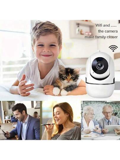 HD Night Vision Indoor Camera, Pet Security 360 Degree Home Wireless Dog/Cat Camera 2.4 GHz WiFi, Slimme Phone Application, Built In Outdoor Baby Monitor, Audio Video Recording Function. view 7