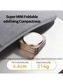 MOMAX Încărcător wireless UD31L2 certificat Qi2 cu încărcare magnetică 3-în-1 pentru încărcare eficientă, suport metalic pentru susținere stabilă și design portabil, pliabil, potrivit pentru diverse situații.