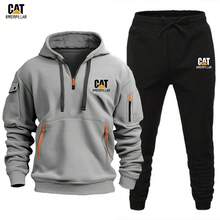 COETIC Essentials Men's Activewear Set: Stylish Casual Long-Sleeve Zipper Fleece Sweatshirt Set For Fall/Winter - 7 - 查看 1