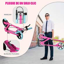 Scooter Freno  Para Ninos Y Adultos Plegable - Rosa vieja - Ver 4