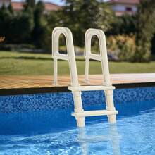 Swimming Pool Ladder, 75°Inclined 5-Step Double Handrails Stair, Non-Slip Heavy Duty Steps, Load Capacity 300 Lb, For 48-54 In Inground & Above-Ground Pools Of Any Deck Surface Indoor & Outdoor - 75°Inclined 5-Step - 查看 9