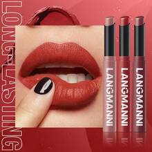 12 Colors Matte Twist-Up Lipstick, Velvety Texture Long-Lasting Pigmented, Suitable For Halloween, Christmas, Party And Gathering - 彩色 - 查看 8