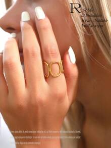 Fashionable Niche Design Minimalist Stainless Steel Open Ring