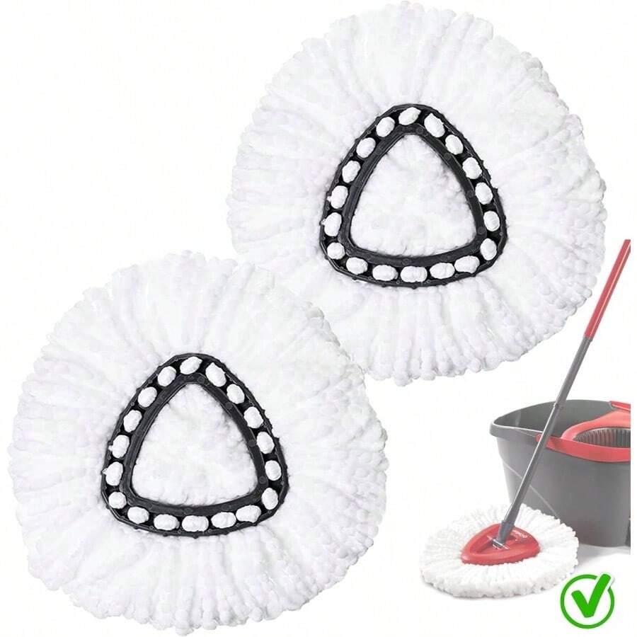 Spin Mop Heads, Mop Replace Easywring 1 - System, Mop Hardwood Floor Cleaning, Washable And Easy To Replace 2 Pack - 2件裝 - 查看 1
