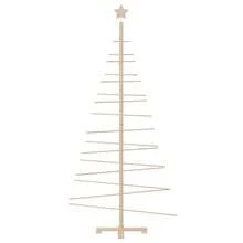 vidaXL Albero di Natale in legno massiccio di pino da decorare, altezza 180 cm