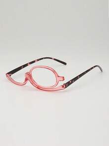Enlarged Presbyopia Glasses, Rotating Makeup Glasses,Folding Glasses, Cosmetic Universal Glasses,Lightweight Polycarbonate Frames For Presbyopia, Makeup Reading Glasses Magnifying, Eyewear Accessory, Cat-Eye Frames, Durable Eyewear,Women's Multi-Functional Magnifying Mirror & Reading Glasses With Foldable Design