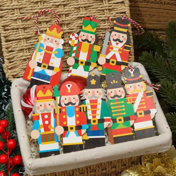 24pcs Christmas Party Ornaments With 3 Styles, Holiday Decorations For Home Mantel Window Table Centerpiece, Xmas Party Decor, Christmas Tree Decorations