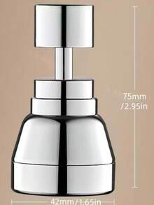 Aireador, rotación de ángulo grande de 80 grados, accesorio de grifo de cocina de doble función, material de latón pulido y ABS, rotación de 360 grados, tipo universal (5.6 X 1.3 pulgadas) - Multicolor - Ver 9