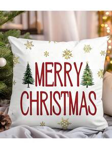 2 buc. fețe de pernă decorative cu imprimeu de Crăciun, cu elemente de Crăciun, pentru cameră, dormitor, sărbători, petrecere (fără inserție de pernă) (imprimare pe o singură față)