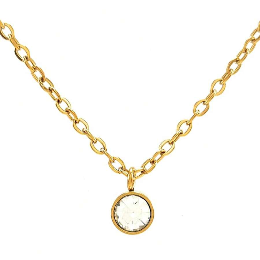 TUTTI JOYERIA ARTESANAL - Collar Piedra del Mes - Birthstone Necklace - Regalo Cumpleaños - Collar del mes con Cristal Austriaco (Corazón, Plomo (Junio)) - Tornasol (Abril) - Ver 1