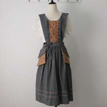 复古时尚厨房围裙，新款透气面料烹饪围裙，100%纯棉花卉园艺围裙，公主风全身围裙，家用围裙，工作服，花艺师工作服，工作围裙，餐厅围裙，花艺师围裙，园艺围裙